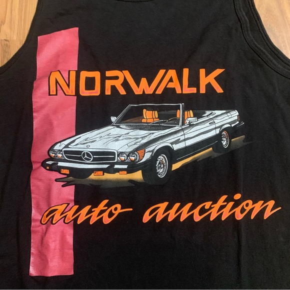 Vintage Norfolk Auto Auction Mercedes Benz SL Convertible Graphic Tank Top XL - Picture 2 of 6